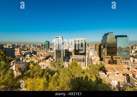 Skyline der Innenstadt von Santiago de Chile Stockfoto