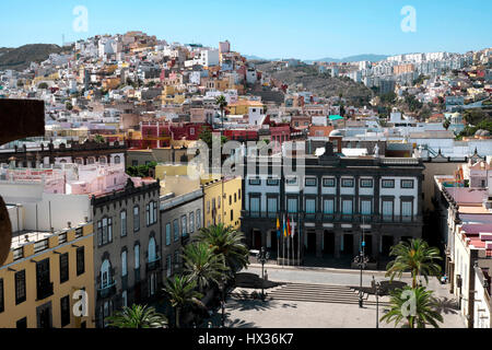 Altes Rathaus, Casa Consistorial, Plaza de Santa Ana, Las Palmas, Gran Canaria, Kanarische Inseln, Spanien Stockfoto