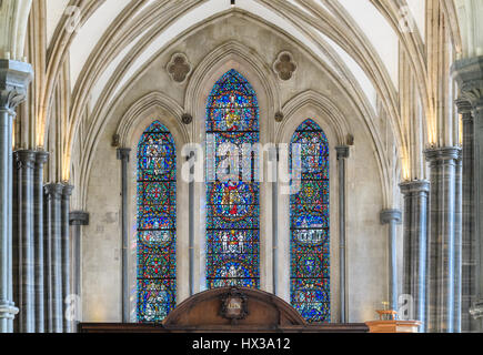 Temple Church, London, im zwölften Jahrhundert von Tempelrittern gegründet. Stockfoto