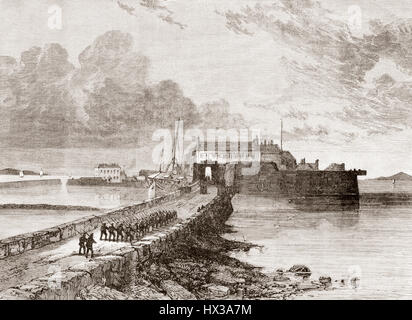 Die Taube Haus Fort, die Bucht von Dublin, Dublin, Irland im 19. Jahrhundert.  Von l ' Univers Illustre 1867 veröffentlicht. Stockfoto