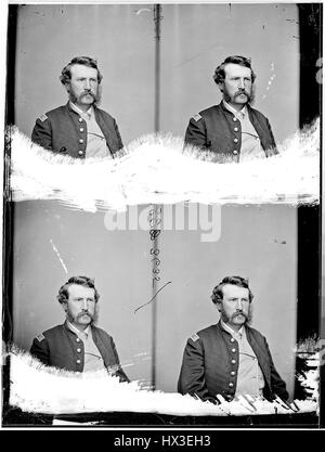 Halblängen sitzenden Porträt des Edward P Doherty, ein Offizier, die Gefangennahme von John Wilkes Booth, 1863 führte, der Bürgerkrieg. Bild mit freundlicher Genehmigung National Archives. Stockfoto