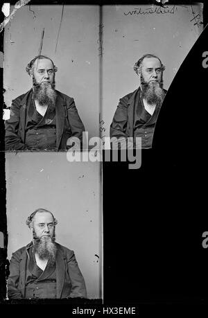 Halblängen sitzenden Porträt von ehemaliger United States Secretary of Krieg Edwin M. Stanton, 1863. Bild mit freundlicher Genehmigung National Archives. Stockfoto