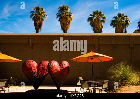 Die Café-Bereich von The Palm Springs Art Museum in Palm Springs, Kalifornien, USA Stockfoto