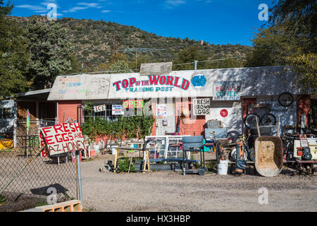 Die Spitze der World Trading Post Lagern in Miami, Arizona, USA. Stockfoto