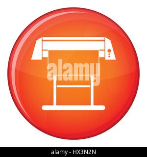Großformat-Inkjet-Drucker-Symbol, flachen Stil Stock Vektor
