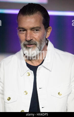 Malaga, Spanien. 25. März 2017. Der Schauspieler Antonio Banderas während der Pressekonferenz für den gold Award der Biznaga an der Malaga film Festival 25.03.2017 Credit: Gtres Información Más lokalen auf line,S.L./Alamy Live News Stockfoto