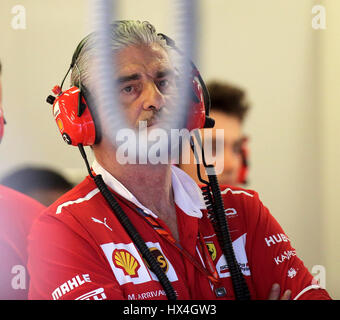 Melbourne, Australien. 25. März 2017. Albert Park, Melbourne, Rolex australischen Grand Prix Formel 1, 23. -26.03.2017 Maurizio Arrivabene (Scuderia Ferrari) Foto: Cronos/Hasan Bratic Credit: Cronos/Alamy Live-Nachrichten Stockfoto