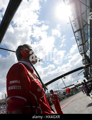 Melbourne, Australien. 25. März 2017. Albert Park, Melbourne, Rolex australischen Grand Prix Formel 1, 23. -26.03.2017 Maurizio Arrivabene (Scuderia Ferrari) Foto: Cronos/Hasan Bratic Credit: Cronos/Alamy Live-Nachrichten Stockfoto