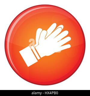 Klatschenden applaudieren Hände Symbol, flachen Stil Stock Vektor