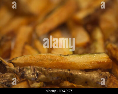 Closeup Aufnahme des hausgemachten Kartoffel Pommes Frites. Stockfoto