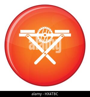 Macht sah Bank-Symbol, flachen Stil Stock Vektor