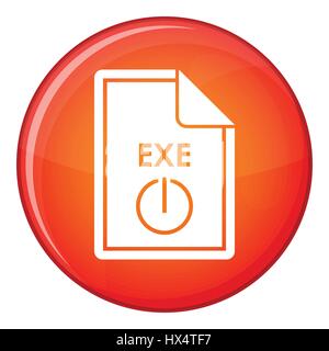 Dateisymbol EXE, flachen Stil Stock Vektor