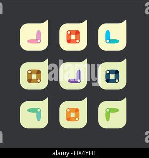 Vektor-Set von schöne abstrakte farbige icons Stock Vektor