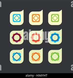 Vektor-Set von schöne abstrakte farbige icons Stock Vektor
