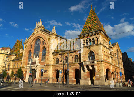 Große Halle Markt in Budapest Ungarn Stockfoto