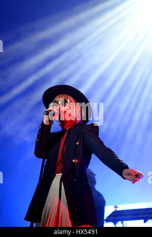 BARCELONA - 19 JUN: Roisin Murphy (Künstler) führt auf Sonar Festival am 19. Juni 2015 in Barcelona, Spanien. Stockfoto