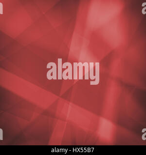 abstrakt, roten und weißen Linien Streifen und Dreieck und Rechteck verschwommen Formen mit sanfter Beleuchtung Stockfoto
