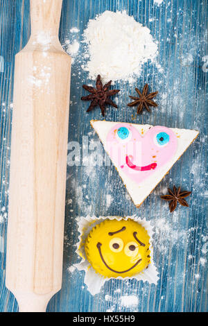 Apple, Sandwich, Kuchen für Kinder Studio Photo Stockfoto