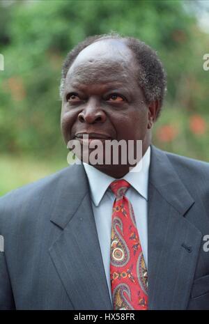 MWAI KIBAKI kenianische PRÄSIDENTSCHAFTSKANDIDAT 19. Dezember 1997 Stockfoto