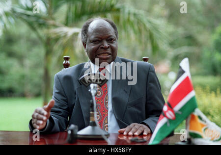 MWAI KIBAKI kenianische PRÄSIDENTSCHAFTSKANDIDAT 19. Dezember 1997 Stockfoto