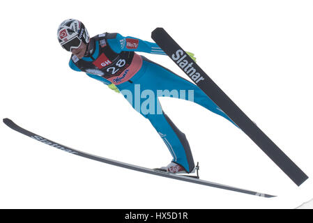 Planica, Slowenien. 24. März 2017. Johansson Robert von Norwegen konkurriert in Planica FIS Skisprung Weltcup Finale am 24. März 2017 in Planica, Slowenien Credit: Rok Rakun/Pacific Press/Alamy Live News Stockfoto