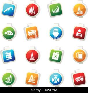 Gewinnung von Öl Farbsymbol für Websites und Benutzeroberflächen Stock Vektor