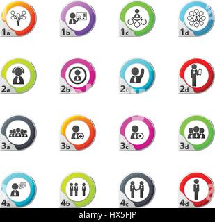 Soziales Netzwerk Web Icons für User Interfacedesign Stock Vektor