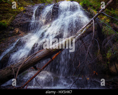 Ein schöner Wasserfall in der Anbietergruppe State Park auf Orcas Island, San Juan Islands, Washington State, USA. Stockfoto