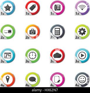 Social Media web-Symbole für User Interfacedesign Stock Vektor