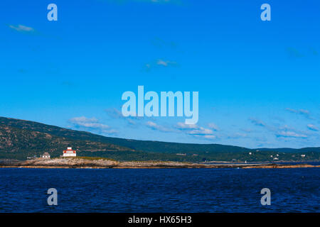 Leuchtturm im Acadia National Park in der Nähe von Bar Harbor, Maine. Stockfoto