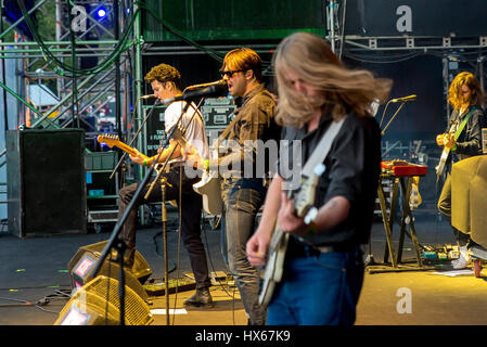 MADRID - SEP 12: The Vaccines (Band) in Konzert am Dcode Festival am 12. September 2015 in Madrid, Spanien. Stockfoto
