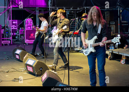 MADRID - SEP 12: The Vaccines (Band) in Konzert am Dcode Festival am 12. September 2015 in Madrid, Spanien. Stockfoto