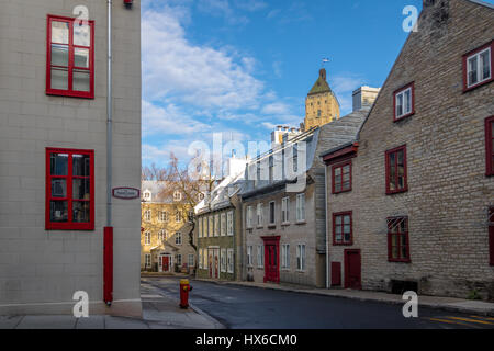 Architektur der Altstadt von Quebec - Quebec City, Kanada Stockfoto