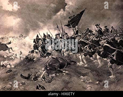 Die Schlacht von Dettingen Stockfoto