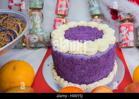 Philippinische Kuchen aus lila yam Stockfoto