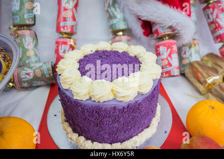 Philippinische Kuchen aus lila yam Stockfoto