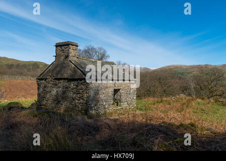 Alte Hütte von schwarzen Beck in Kentmere Stockfoto