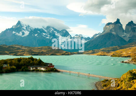 Pehoe See - Torres Del Paine Nationalpark - Chile Stockfoto