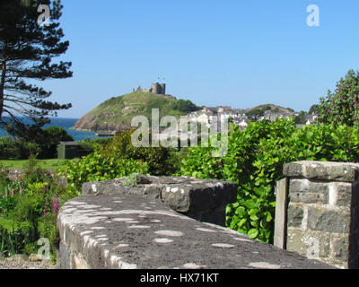 Malerische Aussicht auf Criccieth Schloß in Gwynedd North Wales UK Stockfoto