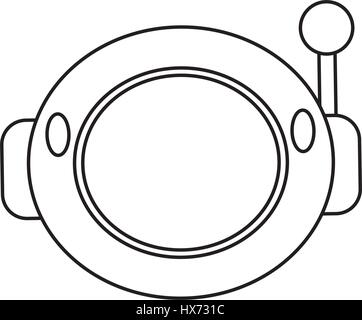 Helm Astronaut Weltraum Gliederung Stock Vektor