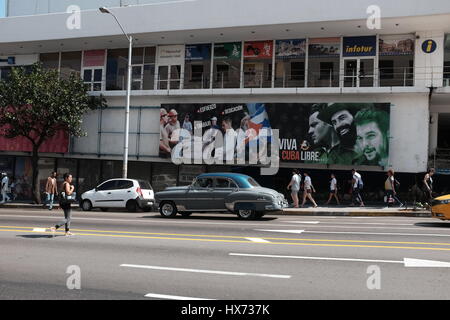 Viva Kuba Zeichen Havanna 2017 Stockfoto