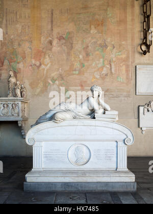 Gräber und Wand Fresken in Campo Santo, Pisa Stockfoto