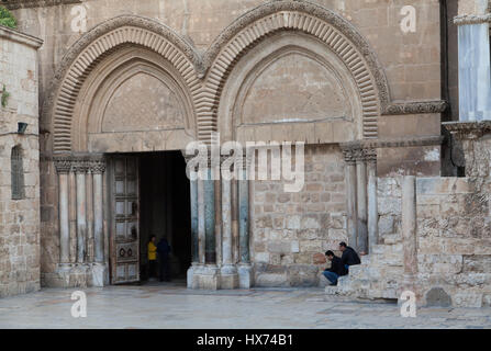 Grabeskirche Hof, alte Stadt, Jerusalem. Stockfoto