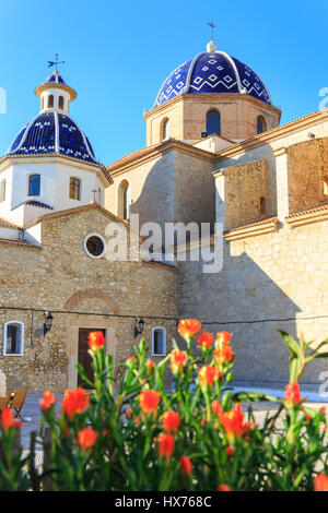Die Kirche der Jungfrau del Consuelo, Altstadt von Altea, Altea, Costa Blanca, Spanien Stockfoto