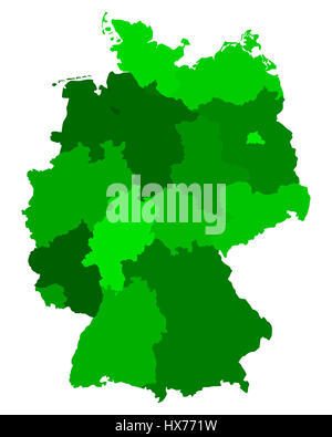Karte von Deutschland Stockfoto