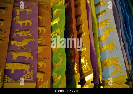 Hängende Chinesisches Tierzeichen Ornamente und Verzierungen in Chiang Mai, Thailand Stockfoto