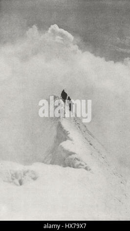 Glänzend, klettern Mount Mount Robson Park, Britisch-Kolumbien, Kanada, ca. 1916 Stockfoto