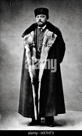 Savva Mamontov in Wintermantel Stockfoto