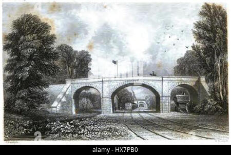 Newton rd Bahnhof Roscoe 1839 g Stockfoto