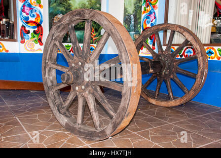 In einem alten Wagen Fabrik - Fabrica de Carretas Eloy Alfaro - Costa Rica Stockfoto